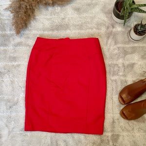 Simple Red Pencil Skirt